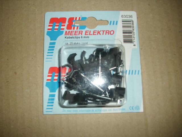 kabelclips 6mm rond ZWART (meer electro)